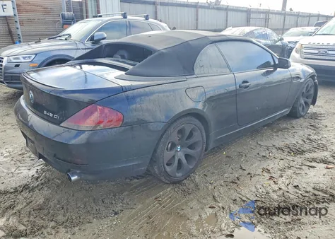 2004 BMW 645 Ci Automatic z USA, uszkodzony, nr VIN WBAEK734X4B321123